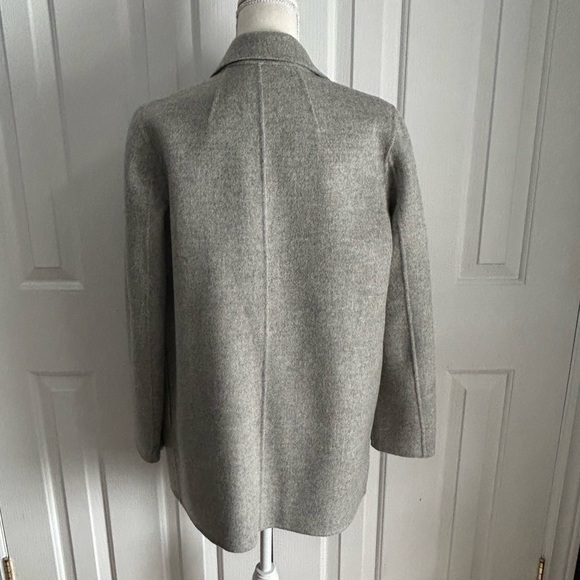 NWT THEORY Sileena Open Front Wool Coat, Grey Melange, Winsome 2, Medium - Picture 3 of 6